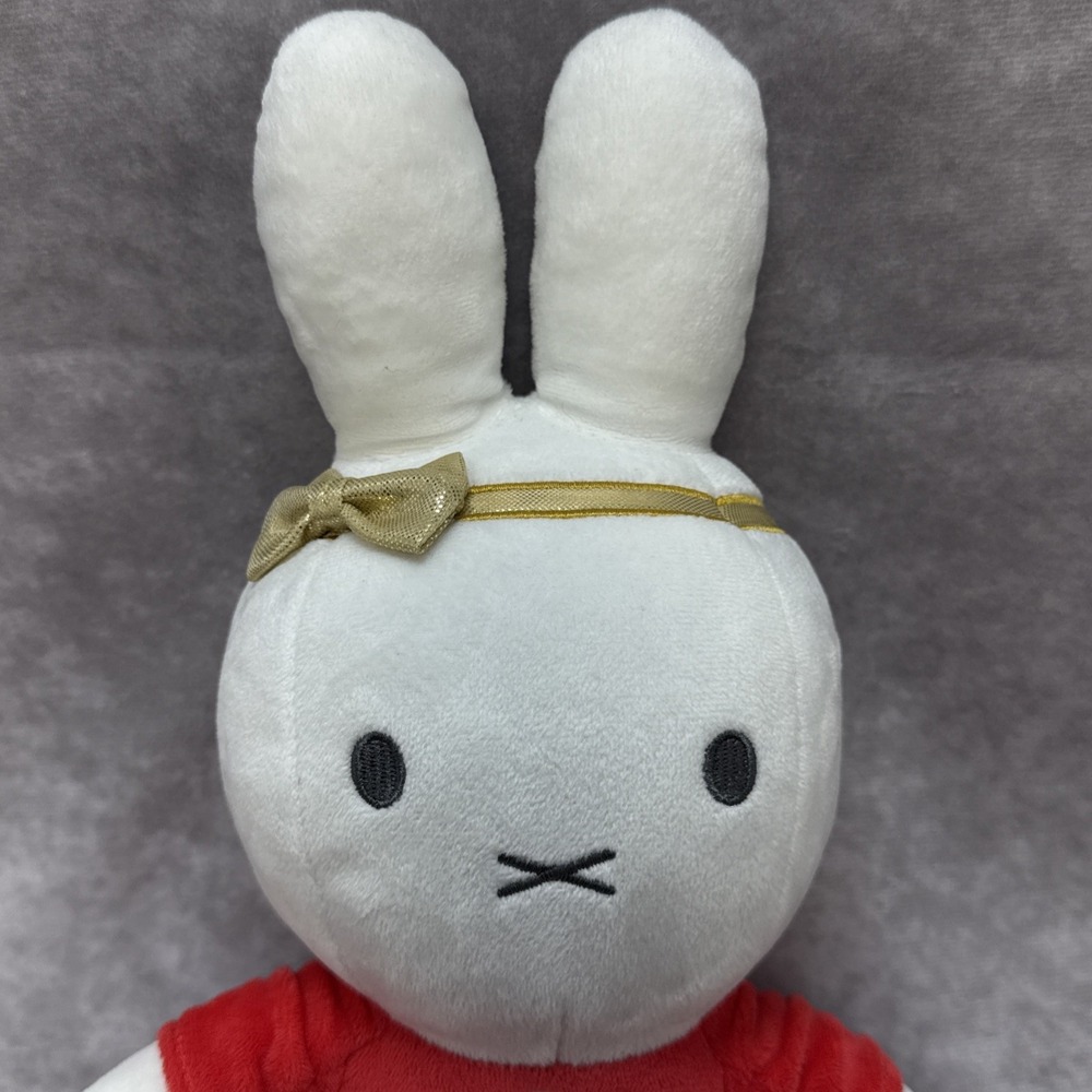 Miffy Christmas Valentines Doll Plush Stuffed Animal Red & Gold Outfit RARE 12" - Picture 3 of 11